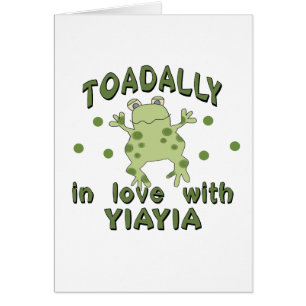 Cartão Sapo de YiaYia do amor de TOADALLY