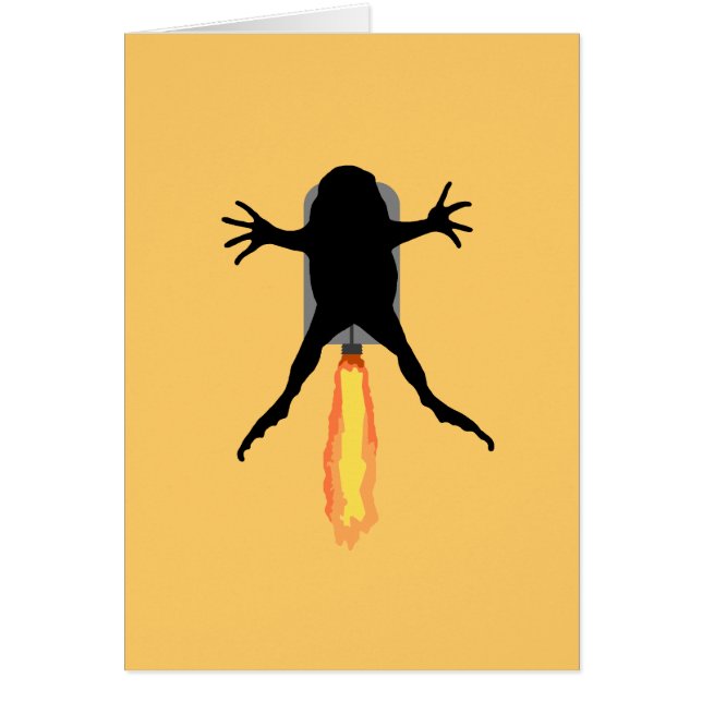 Cartão Sapo do foguete (Frente)