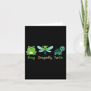 Cartão Sapo Dragonfly Turtle Humor Sutil Política _1