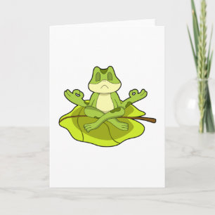 Cartão Sapo em Meditar