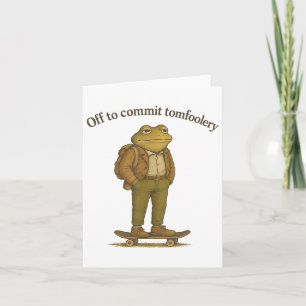 Cartão Sapo Engraçado Bobo Humor Escuro Para Cometer Tom