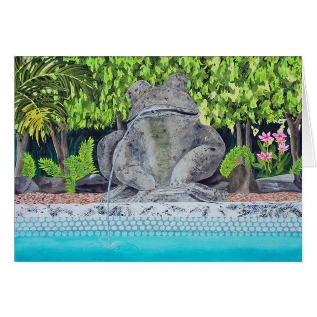 Cartão Sapo piscina (Frente Horizontal)