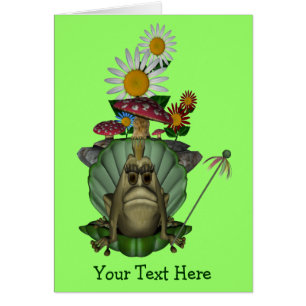 Cartão Sapo Princesa Na Placa Cortada Troneira