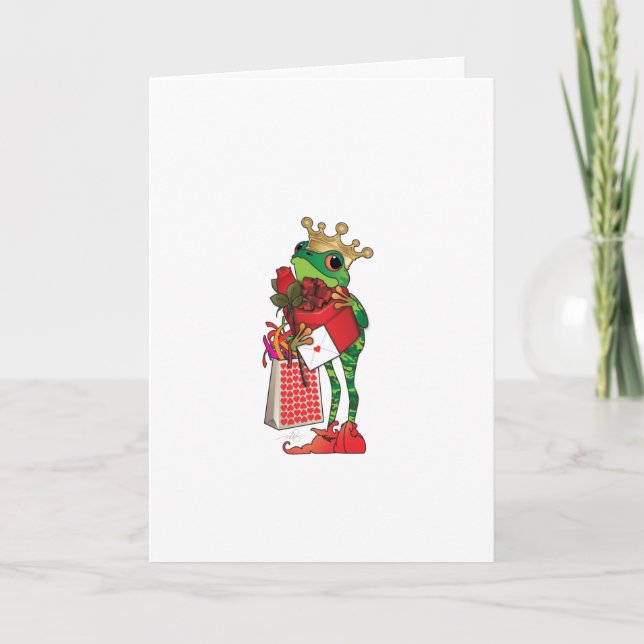 Cartão Sapo Príncipe dos Corações (Frente)