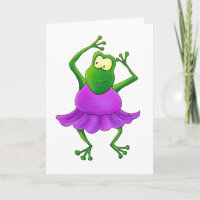 Sapo roxo da dança do tutu da bailarina