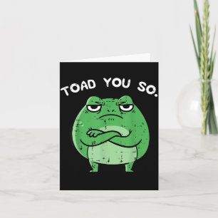 Cartão Sapo Toad Engraçado Trocadilho Dizer Meme Animal M