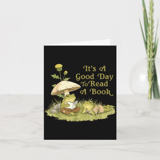 Cartão Sapo toad ler livro professores alunos crianças li (Frente)