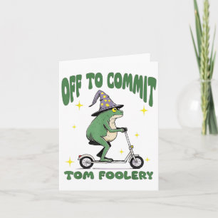 Cartão Sapo Whimsical Para Cometer O Tom Foolery Para