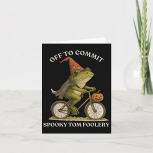 Cartão Sapo Whimsical Para Cometer O Tom Foolery Para