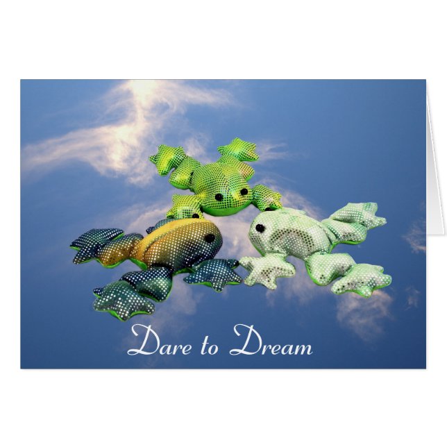 Cartão Sapos de Skydiving (Frente horizontal)