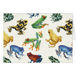 Cartão Sapos em branco natural