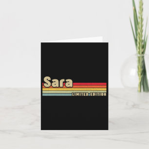 Cartão Sara Gift Name Personalizado Aniversário do Natal