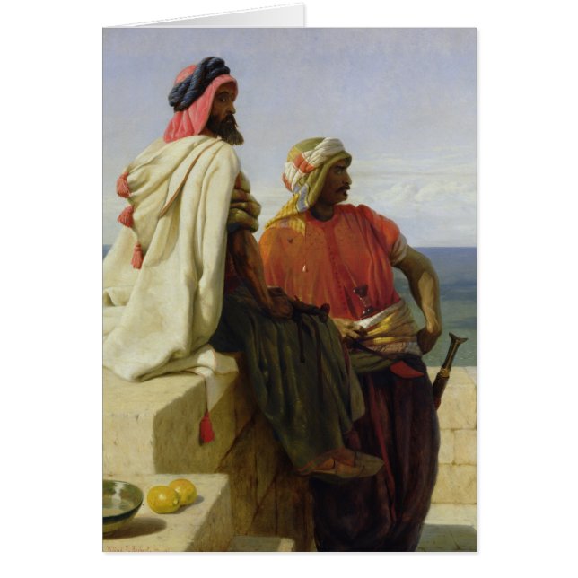 Cartão Saracens na frente de sua posição, 1864 (Frente)