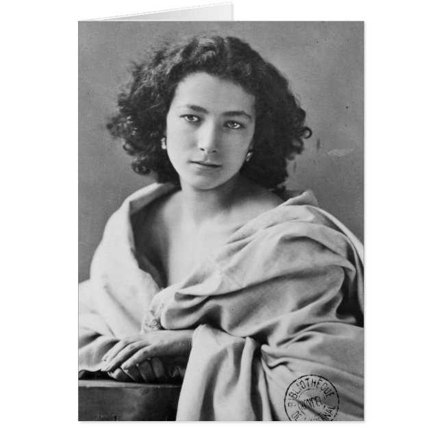 Cartão Sarah Bernhardt em fantasia, c.1860 (Frente)