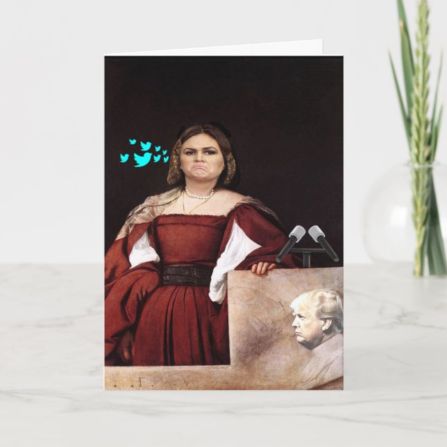 Cartão Sarah Huckster Sanders Customizable Birthday Card (Frente)