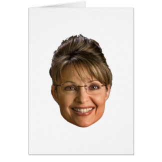 Cartão sarah palin head