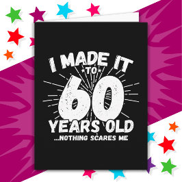 Cartão Sarcástico de 60 anos Meme Engraçado 60º aniversár