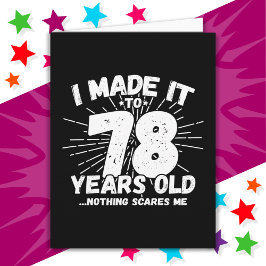 Cartão Sarcástico de 78 anos Meme Engraçado 78 anos anive