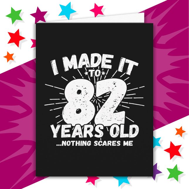 Cartão Sarcástico de 82 anos Meme Engraçado 82º aniversár (Criador carregado)