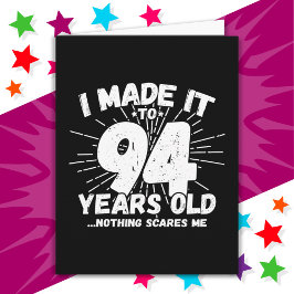 Cartão Sarcástico de 94 anos Meme Engraçado 94º aniversár