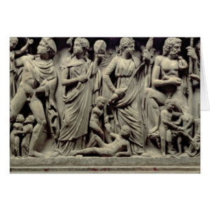 Cartão Sarcófago com o alivio que descreve o PROMETHEUS e
