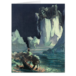 Cartão Sargasso Sea Grim Reaper e Naufrágio do Titanic