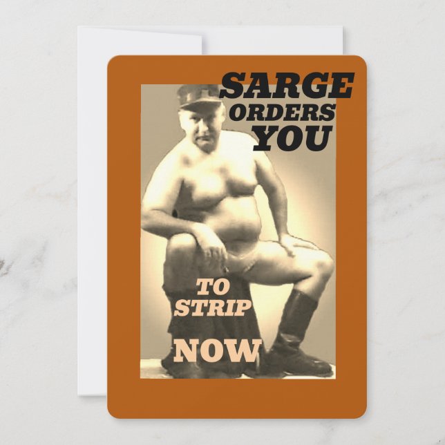 Cartão SARGE MANBOOBS Greeting Card Collection (Frente)