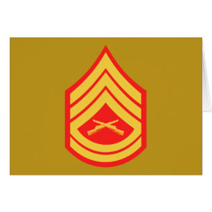 Cartão Sargento de Gunnery E-7 do USMC GySgt