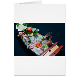 Cartão Sashimi em Japão, culinária japonesa