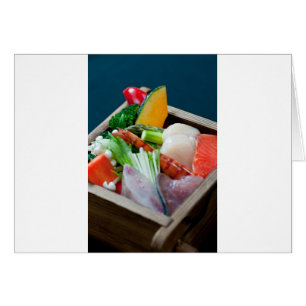 Cartão Sashimi em Japão, culinária japonesa