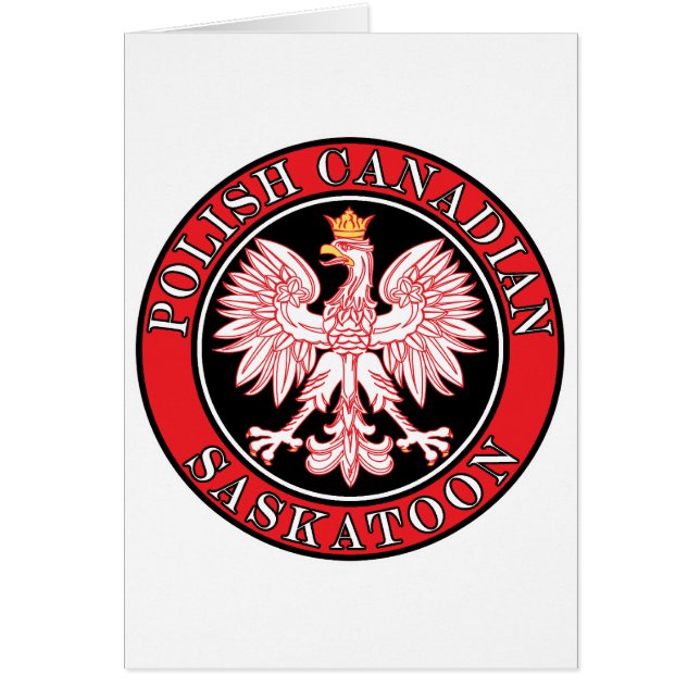 Cartão Saskatoon Polska Eagle Polonês (Frente)