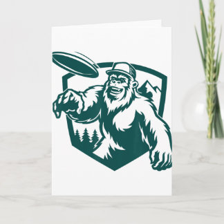 Cartão Sasquatch Disc Golf Outdoor Dge Disc Golfing Bigfo