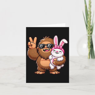Cartão Sasquatch do Dia da Páscoa Engraçado da Páscoa Bun