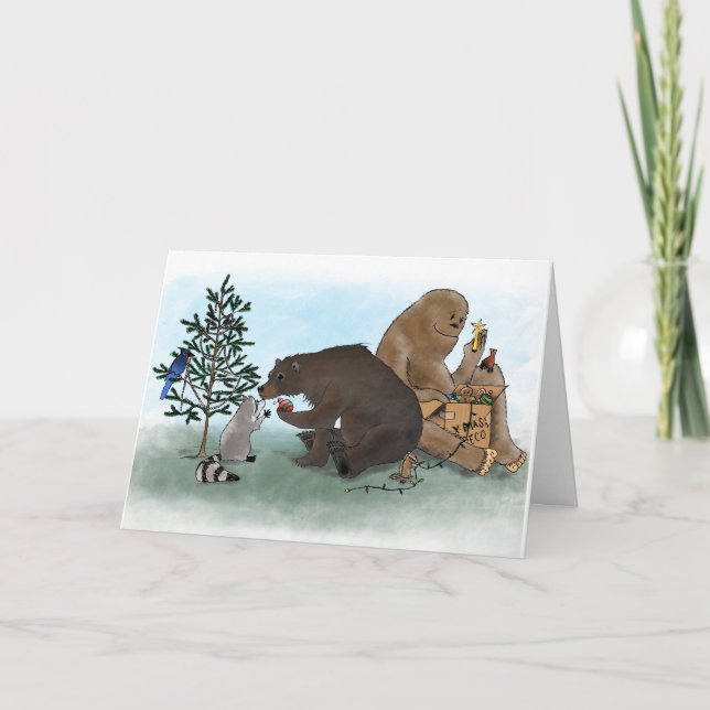 Cartão Sasquatch & Friends Holiday Card (Frente)