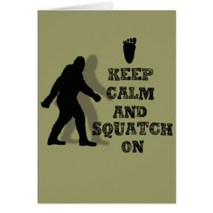 Cartão sasquatch grande do pé do geek nerdy engraçado