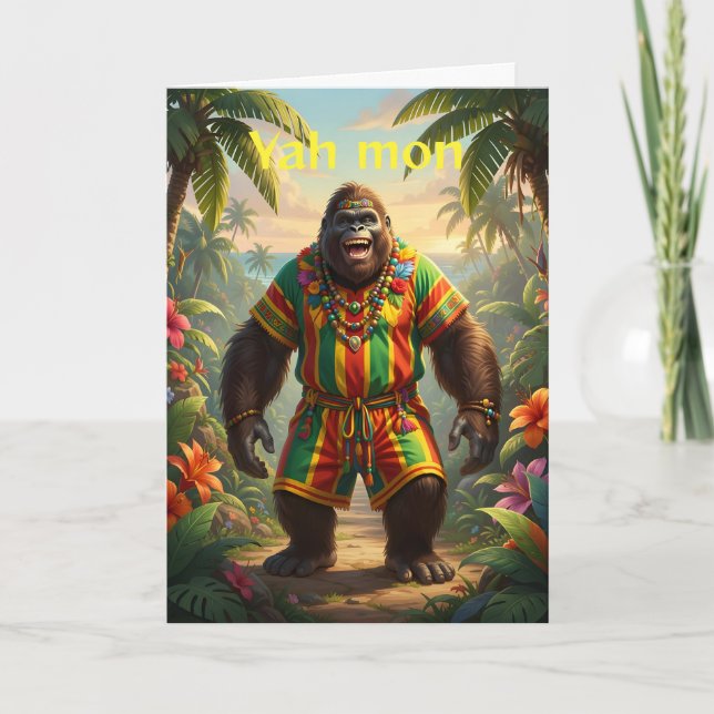 Cartão Sasquatch na Jamaica (Frente)