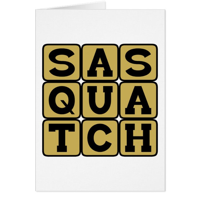 Cartão Sasquatch, Pé Grande (Frente)