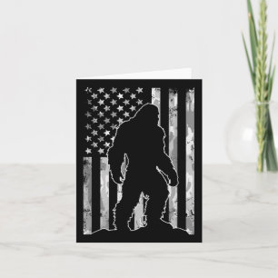 Cartão Sasquatch Usa Flag Patriótico Bigfoot Em 4 De Julh
