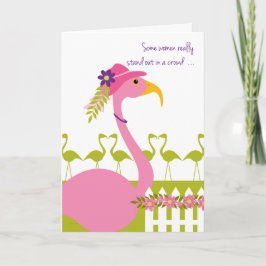 Cartão Sassy Classy Flamingo for Mom on Mother's Day