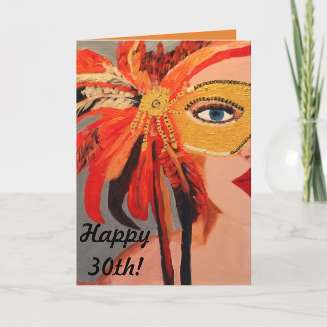 Cartão Sassy Lady 30th Birthday Card (Frente)