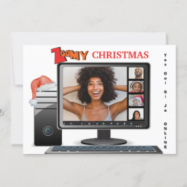 Cartão Sátira de Vídeo de Chamada de Natal Zoomy