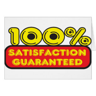 Cartão Satisfação 100% garantida