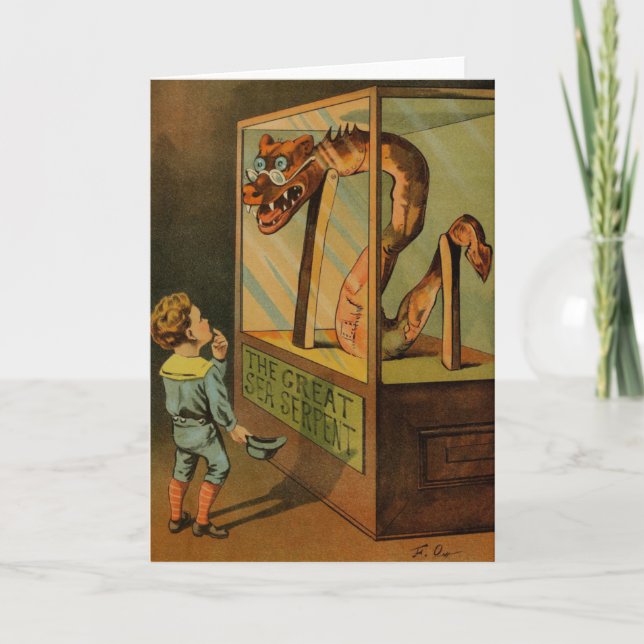 Cartão Saudação "A Serpente do Mar do Excelente" (Frente)