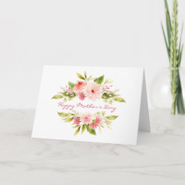 Cartão Saudação ao Dia de as mães Feliz Elegante Clássico