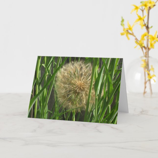Cartão - Saudação - Bola de Puff (Flor Amarela)