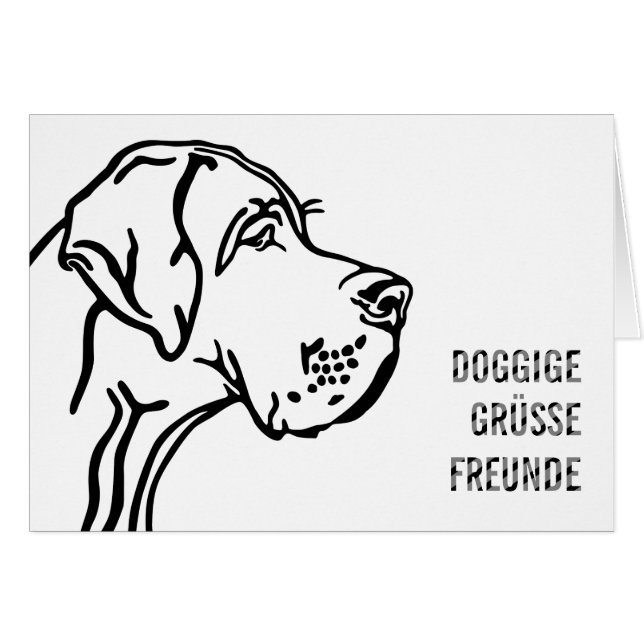Cartão Saudação com Dogue (Frente horizontal)
