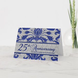 Cartão Saudação comercial do 25 Azul