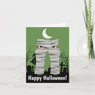 Cartão Saudação da múmia das Halloween