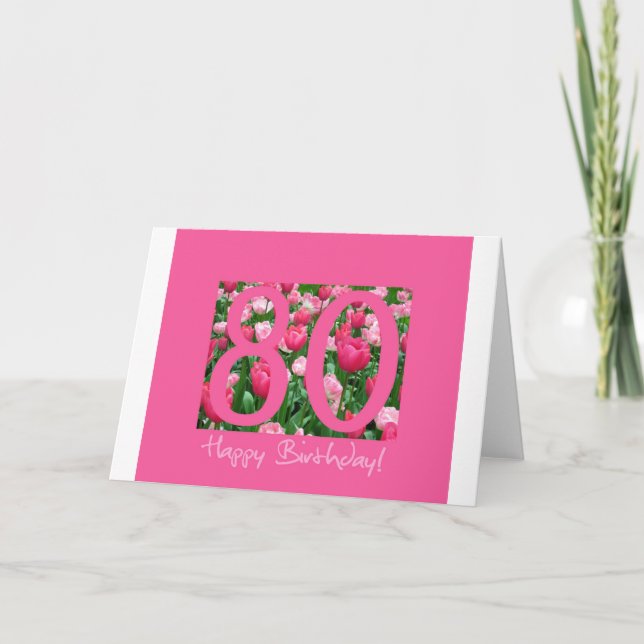 Cartão saudação de 80 (Frente)