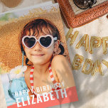 Cartão Saudação de Aniversário da Foto Personalizada Simp<br><div class="desc">A design é moderna e simples. Adicione uma foto personalizada do celebrante de aniversário e adicione seu nome,  adicione uma mensagem personalizada</div>